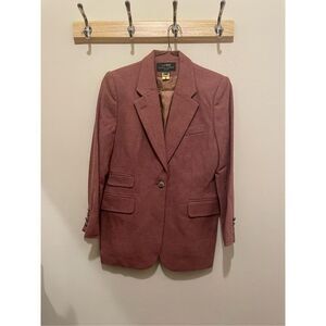 Vintage Ralph Lauren pink women’s blazer single button jacket suit size 10P
